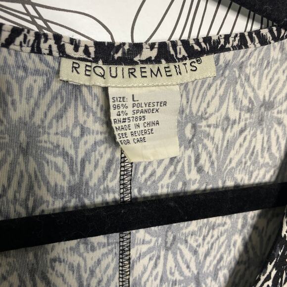 Vintage Requirements Black & White Faux Wrap Midi Dress Women's Size: Large - Picture 2 of 10